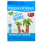 Kiddylicious Mini Coconut Rolls Infant Snack 12 Months + 86.8Gr