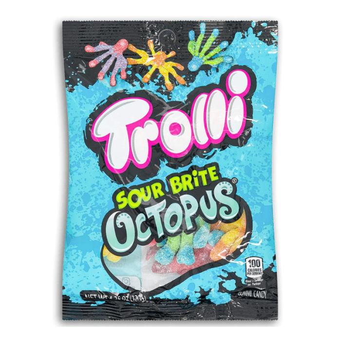 Trolli Sour Brite Octopus 4.25 Oz – 120 gr